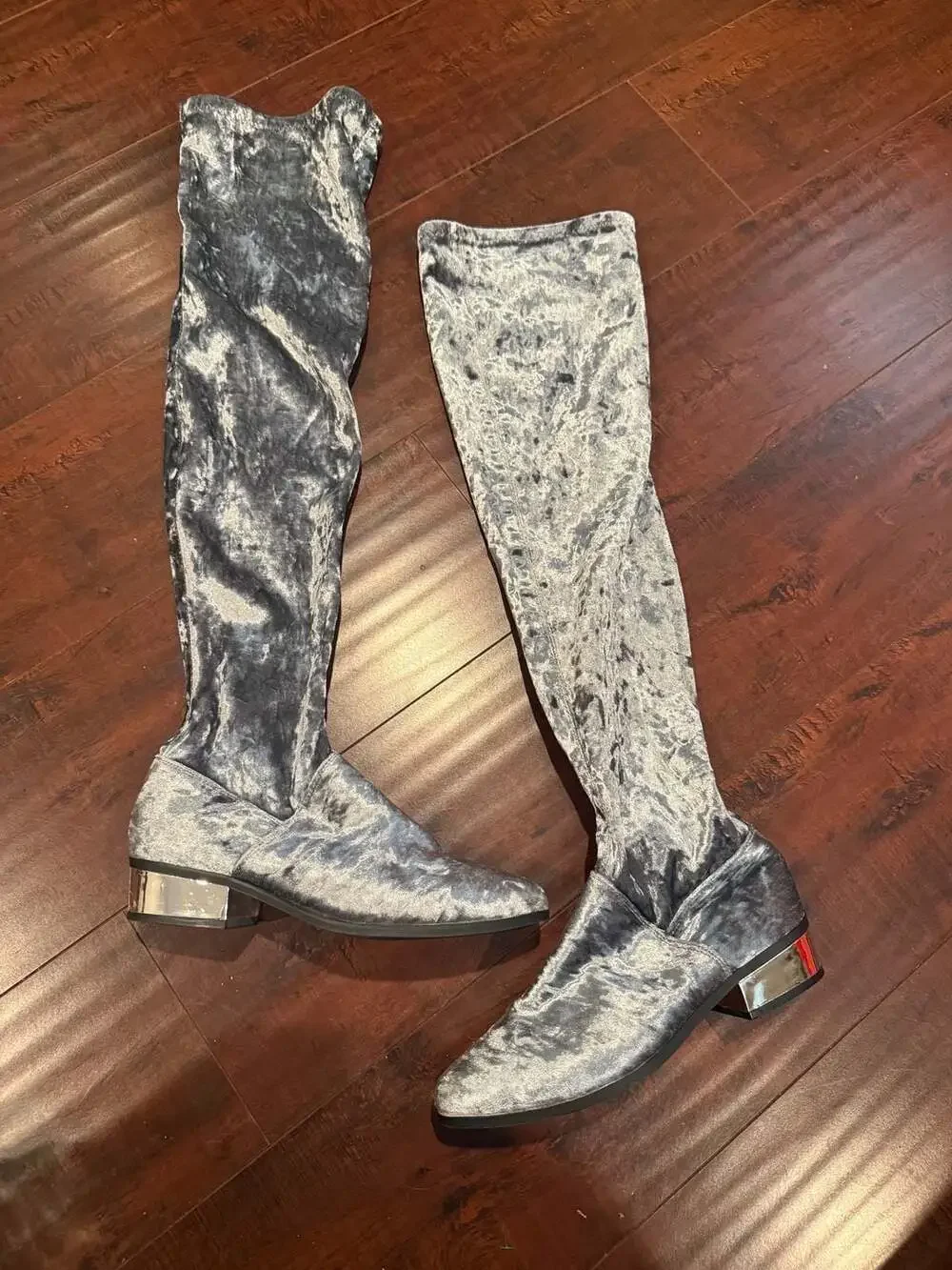 BAMBOO Ice Velour colored fitted Boot flats Sz.7/7.5